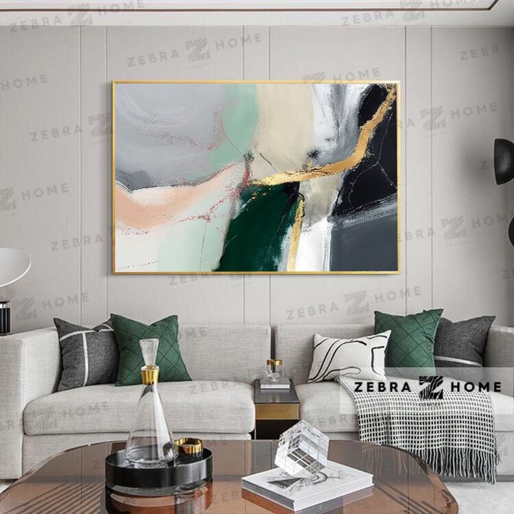 Yağlı Boya Dokulu Soyut Tablo