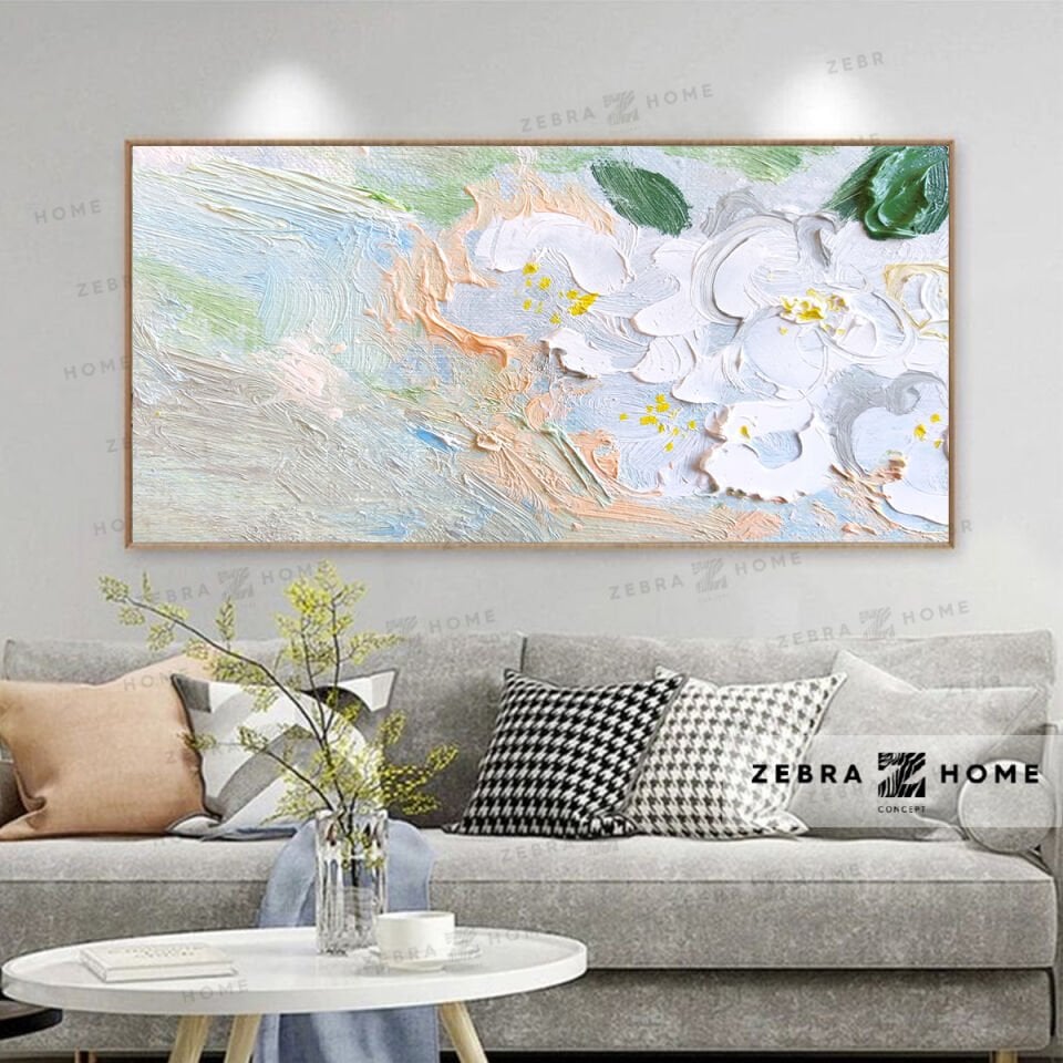 Yağlı Boya Dokulu Soyut Tablo