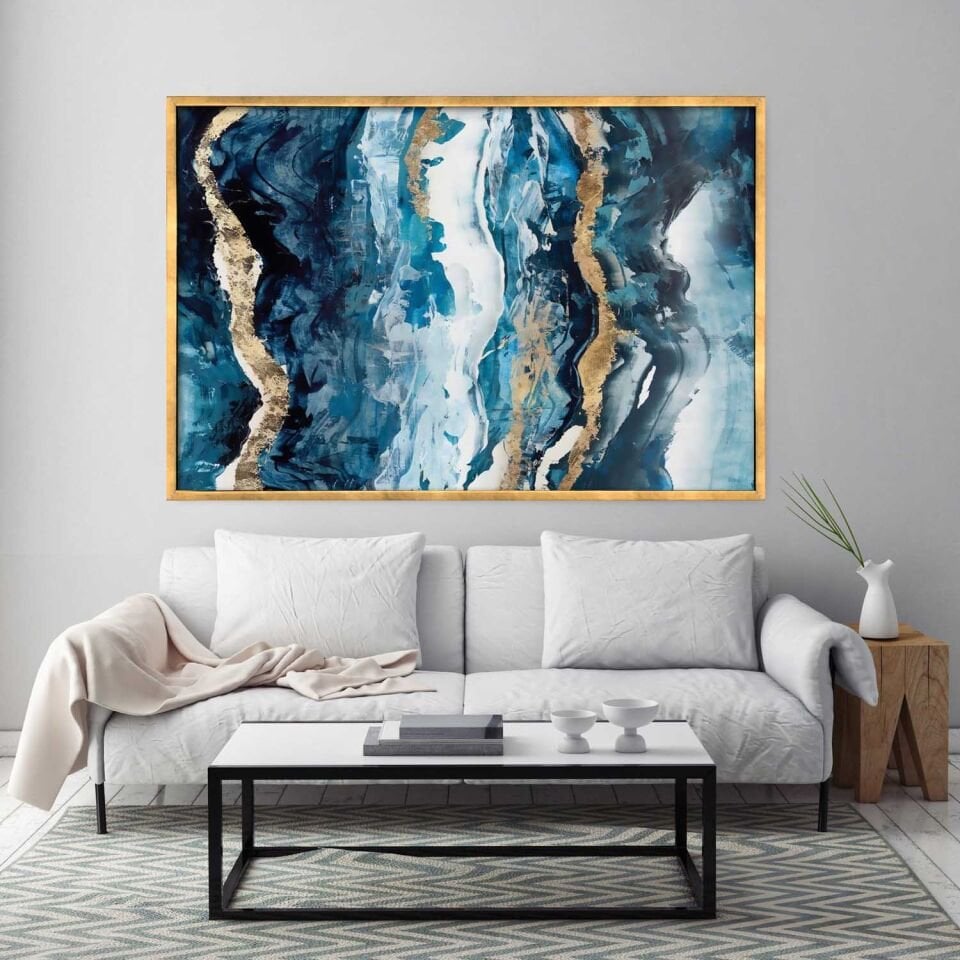 Yağlı boya dokulu soyut tablo