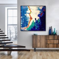 Gökyüzünde Balonlar Yağlı Boya Dokulu Tablo