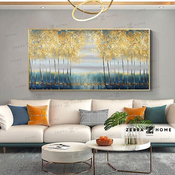 Yağlı Boya Dokulu Soyut Tablo