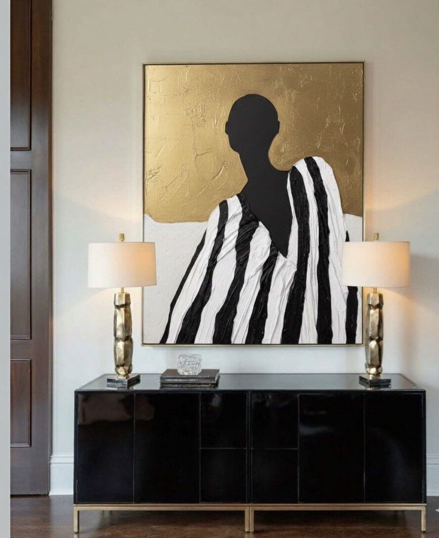 Yağlı Boya Dokulu Kadın Tablo