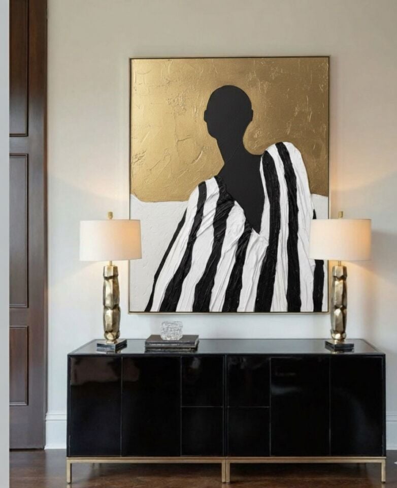 Yağlı Boya Dokulu Kadın Tablo