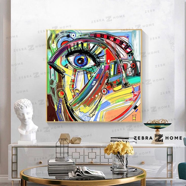 Yağlı Boya Dokulu Soyut Tablo