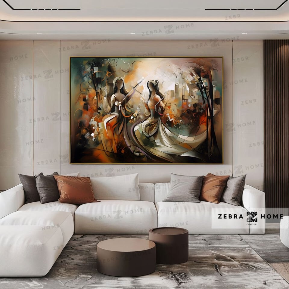 Yağlı Boya Dokulu İnsan Tablo