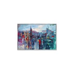 Gökdelenler ve Gökyüzü Yağlı Boya Tablo