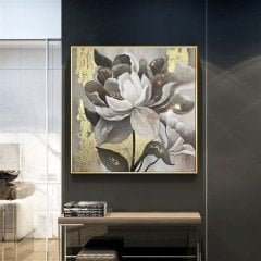 Gold Varak Elegancy Yağlı Boya Dokulu Tablo