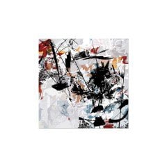 Red n Black Soyut Yağlı Boya Dokulu Tablo
