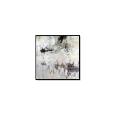 Abstract White Yağlı Boya Dokulu Tablo