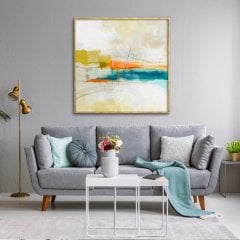 Simple Orange Yağlı Boya Dokulu Tablo