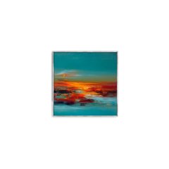 Abstract Sun Dawn Yağlı Boya Dokulu Tablo