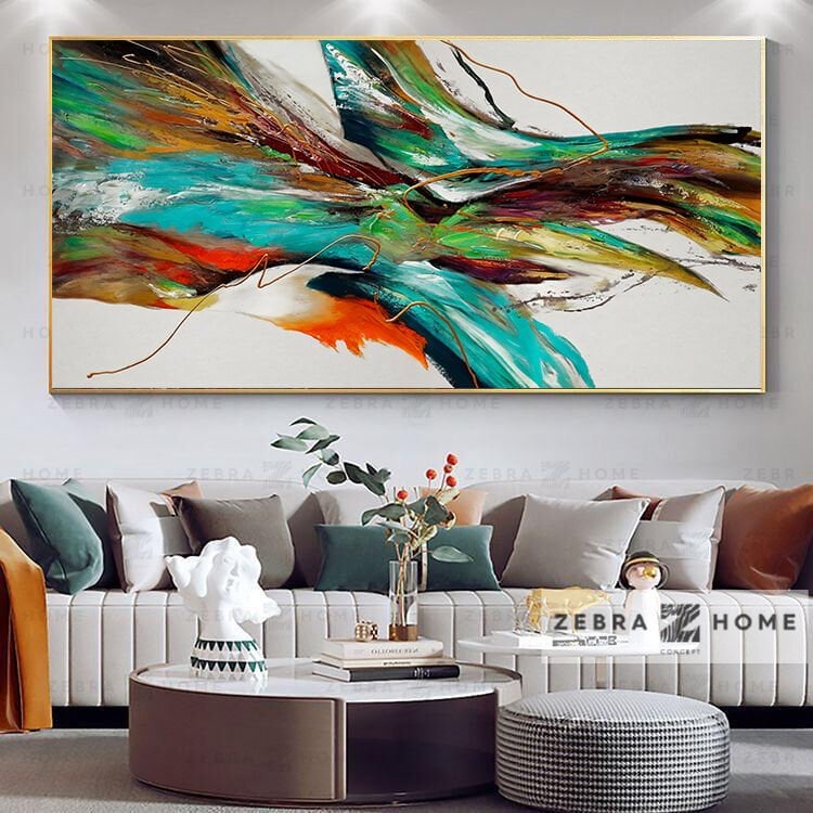 Yağlı Boya Dokulu Soyut Tablo