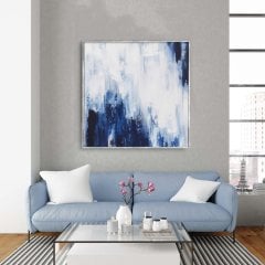 Soyut Şelale Yağlı Boya Dokulu Tablo