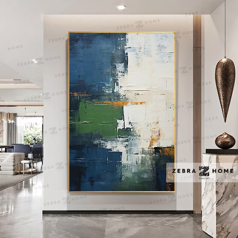 Yağlı Boya Dokulu Soyut Tablo