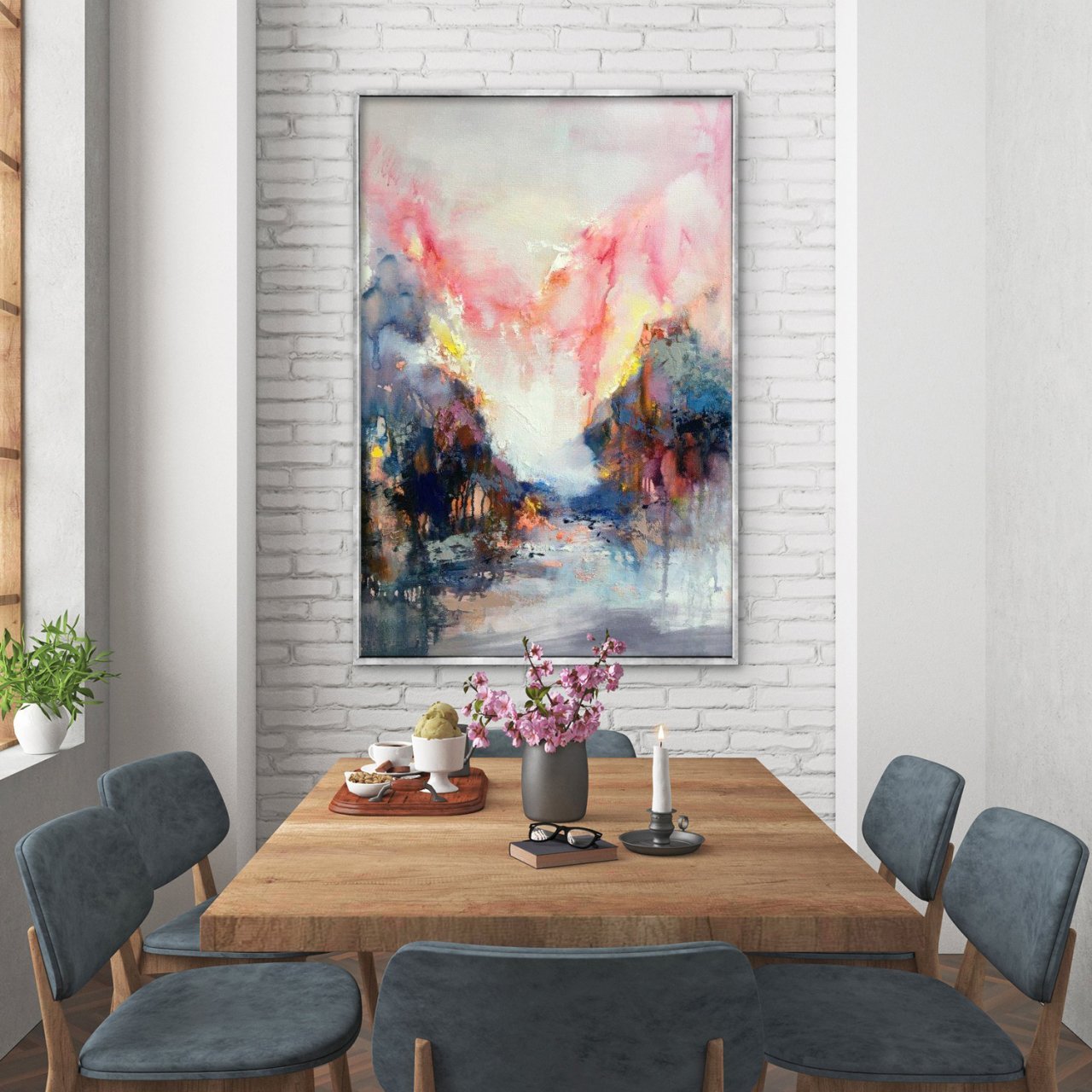 Red Heat Yağlı Boya Dokulu Tablo