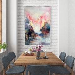 Red Heat Yağlı Boya Dokulu Tablo