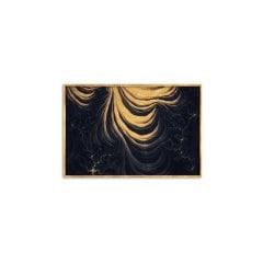 Black Gold Yağlı Boya Dokulu Tablo
