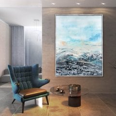 White Mountain Yağlı Boya Dokulu Tablo