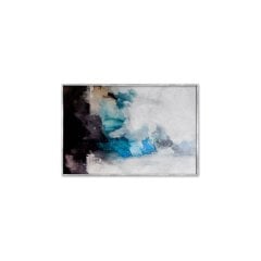 Blue Flames Yağlı Boya Dokulu Tablo