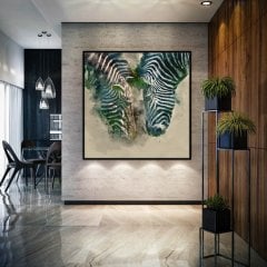 Zebralar Yağlı Boya Dokulu Tablo