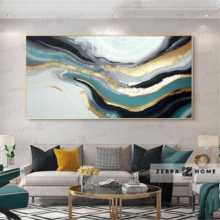 Yağlı Boya Dokulu Soyut Tablo