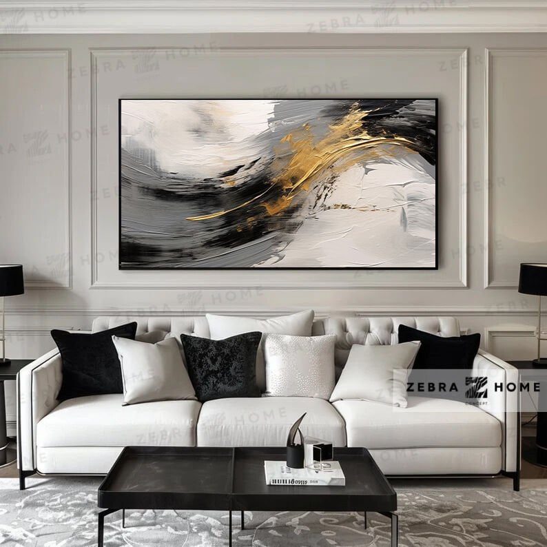 Yağlı Boya Dokulu Soyut Tablo