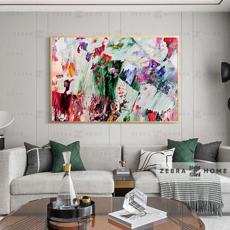 Yağlı Boya Dokulu Soyut Tablo