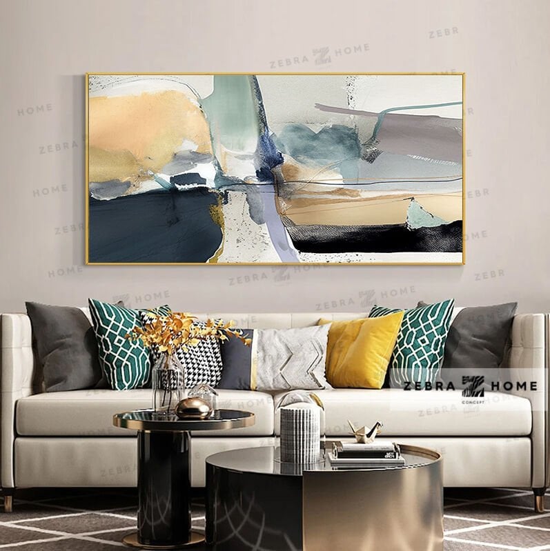 Yağlı Boya Dokulu Soyut Tablo