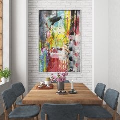 Street Wall Yağlı Boya Dokulu Tablo