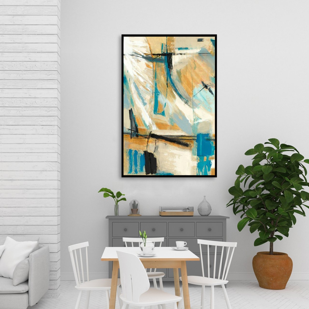 Shades of Beige Yağlı Boya Dokulu Tablo