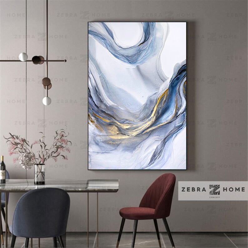 Yağlı Boya Dokulu Soyut Tablo