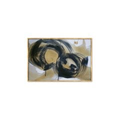 Brown Black Abstract Yağlı Boya Dokulu Tablo