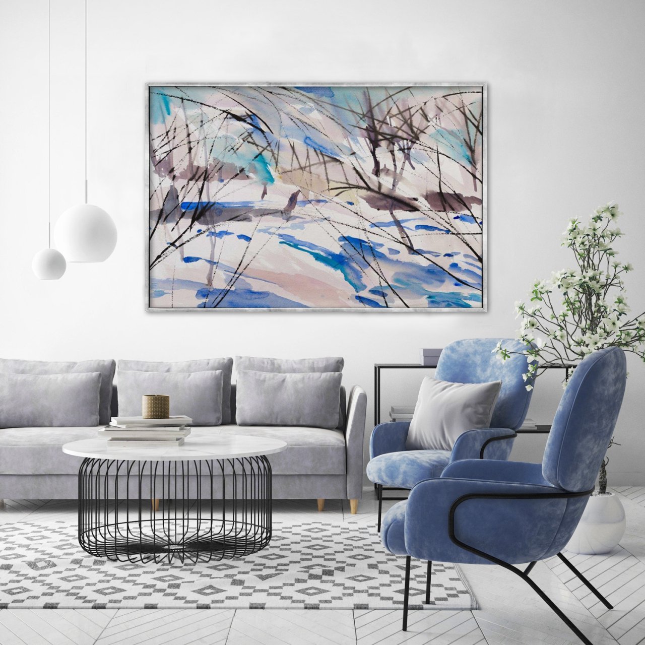 Abstract Bushes Yağlı Boya Dokulu Tablo