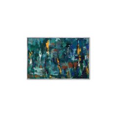 Abstract Orange Touches Yağlı Boya Dokulu Tablo