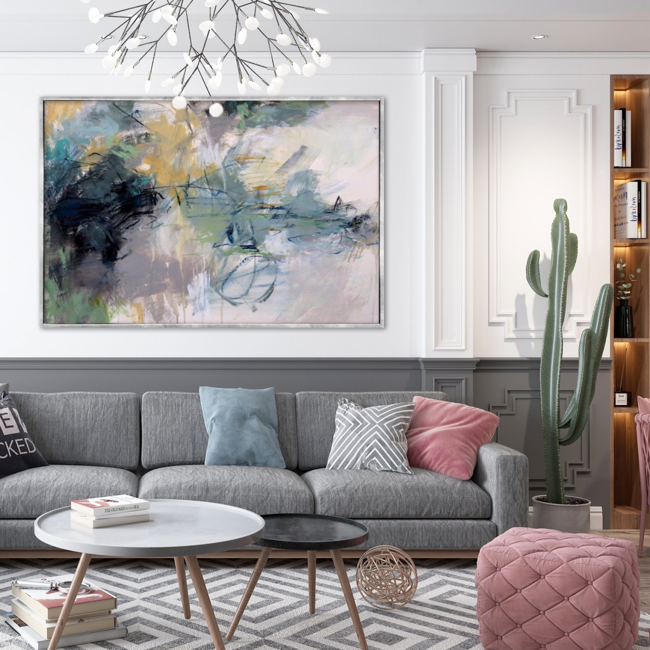 Beauty of Grey Yağlı Boya Dokulu Tablo