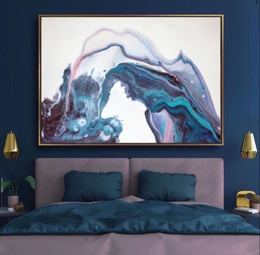 Abstract Splash Yağlı Boya Dokulu Tablo