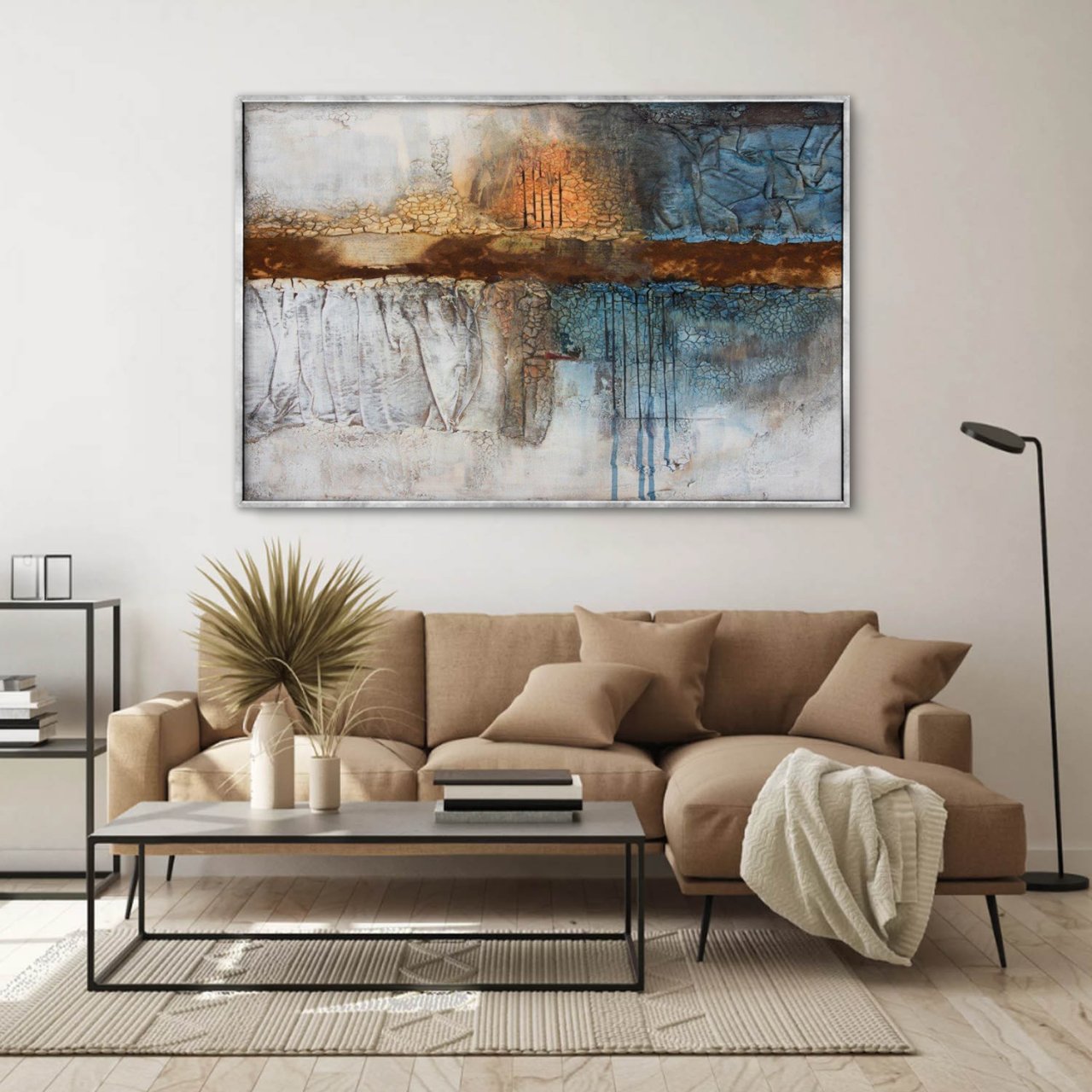 Abstract Earth Yağlı Boya Dokulu Tablo