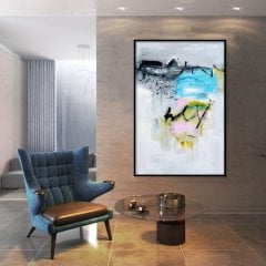 Abstract Drawing Yağlı Boya Dokulu Tablo