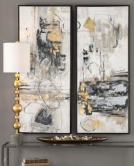 Black  Gold Soyut 2'li Tablo Takım