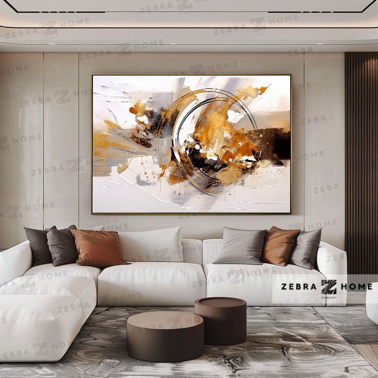 Yağlı Boya Dokulu Soyut  Tablo