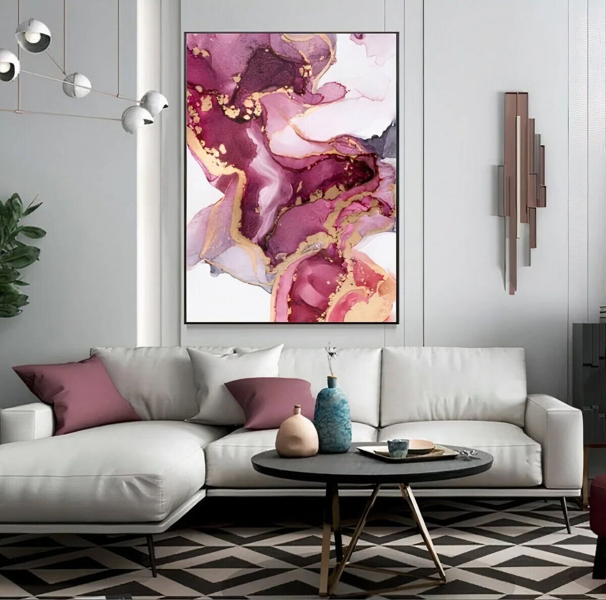 Yağlı Boya Dokulu Soyut  Tablo