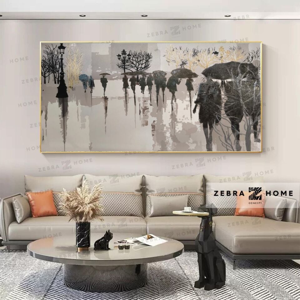 Yağlı Boya Dokulu İnsanlar Tablo