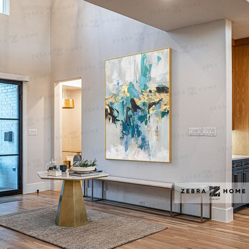 Yağlı Boya Dokulu Soyut Tablo