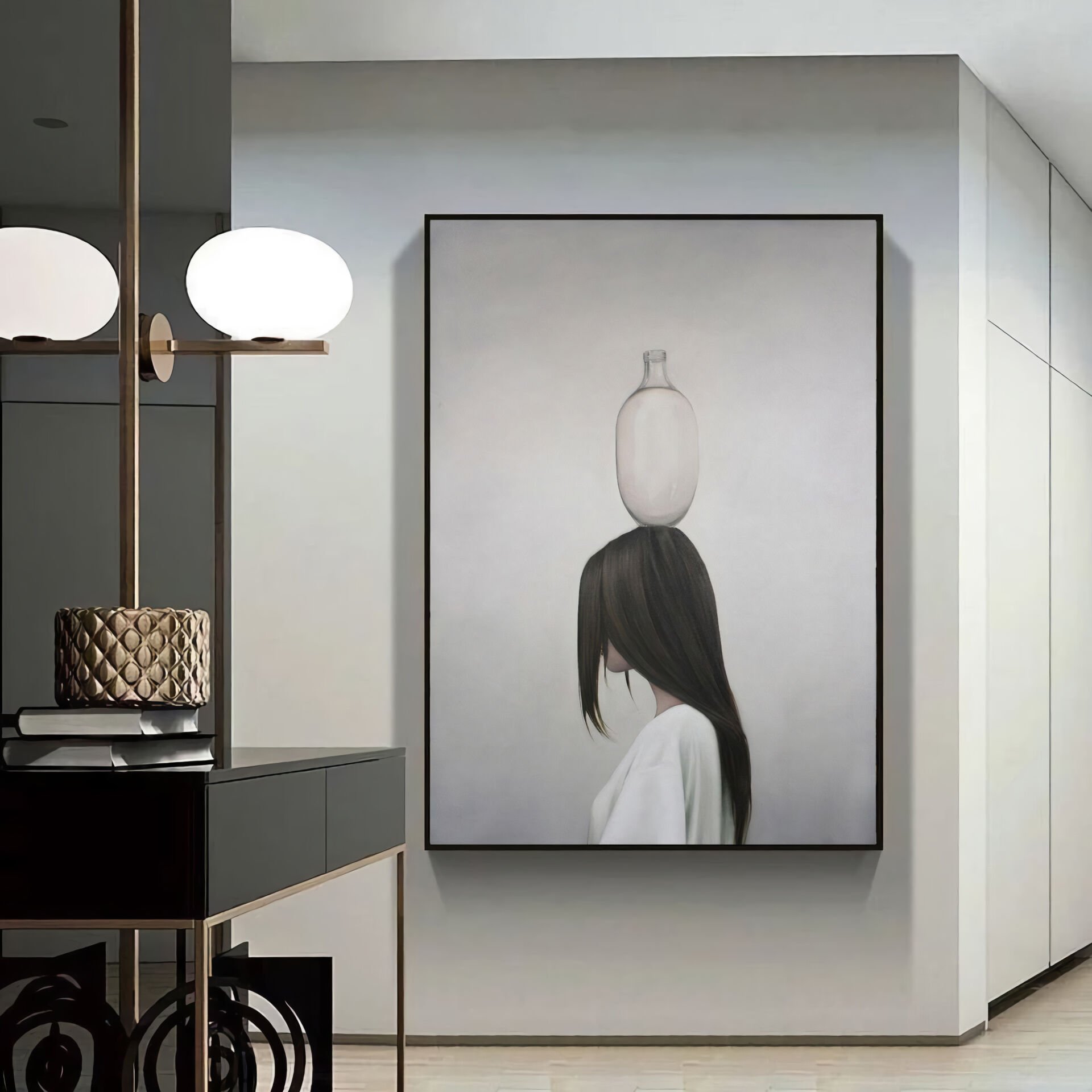 Yağlı Boya Dokulu  Kadın Tablo