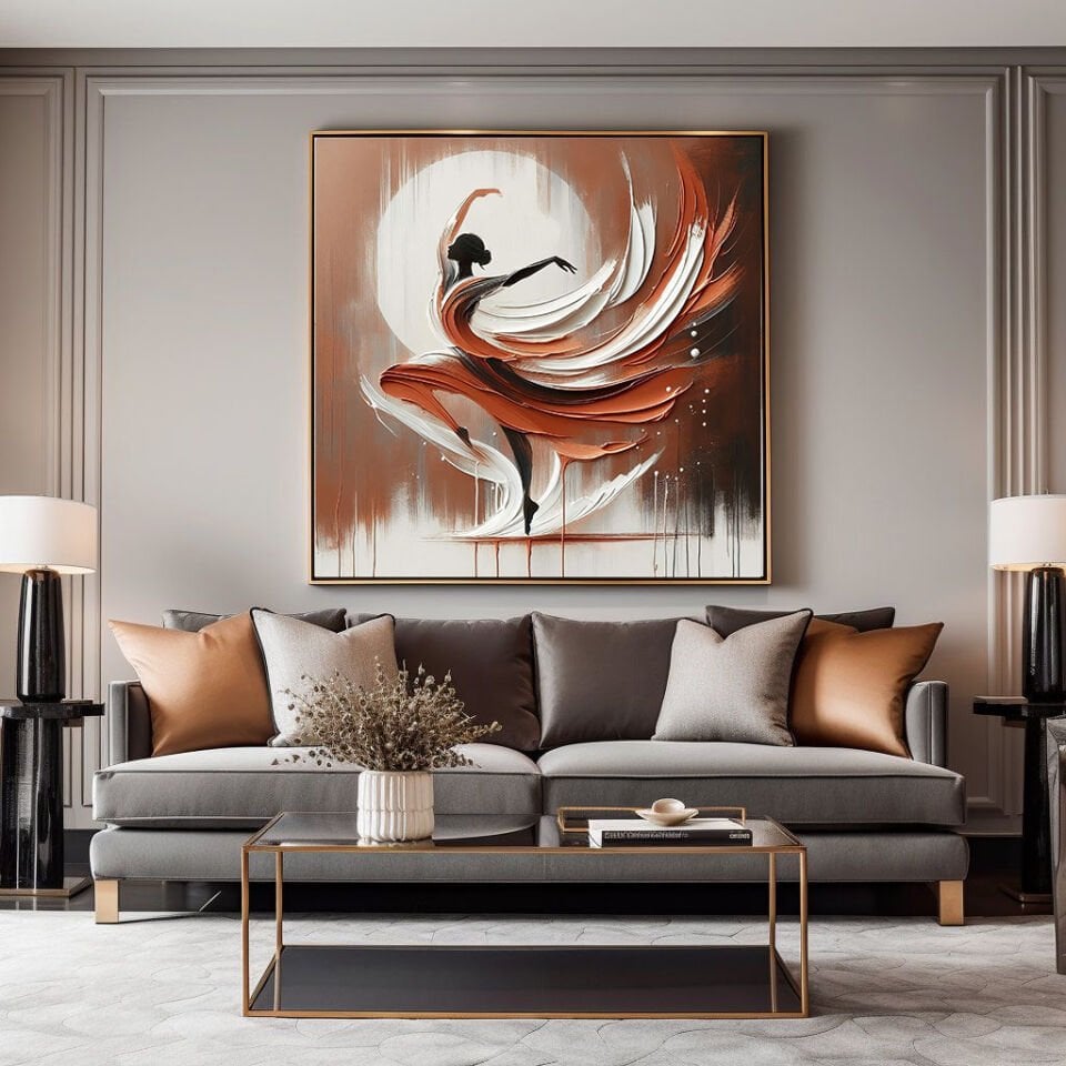 Yağlı Boya Dokulu Kadın Tablo