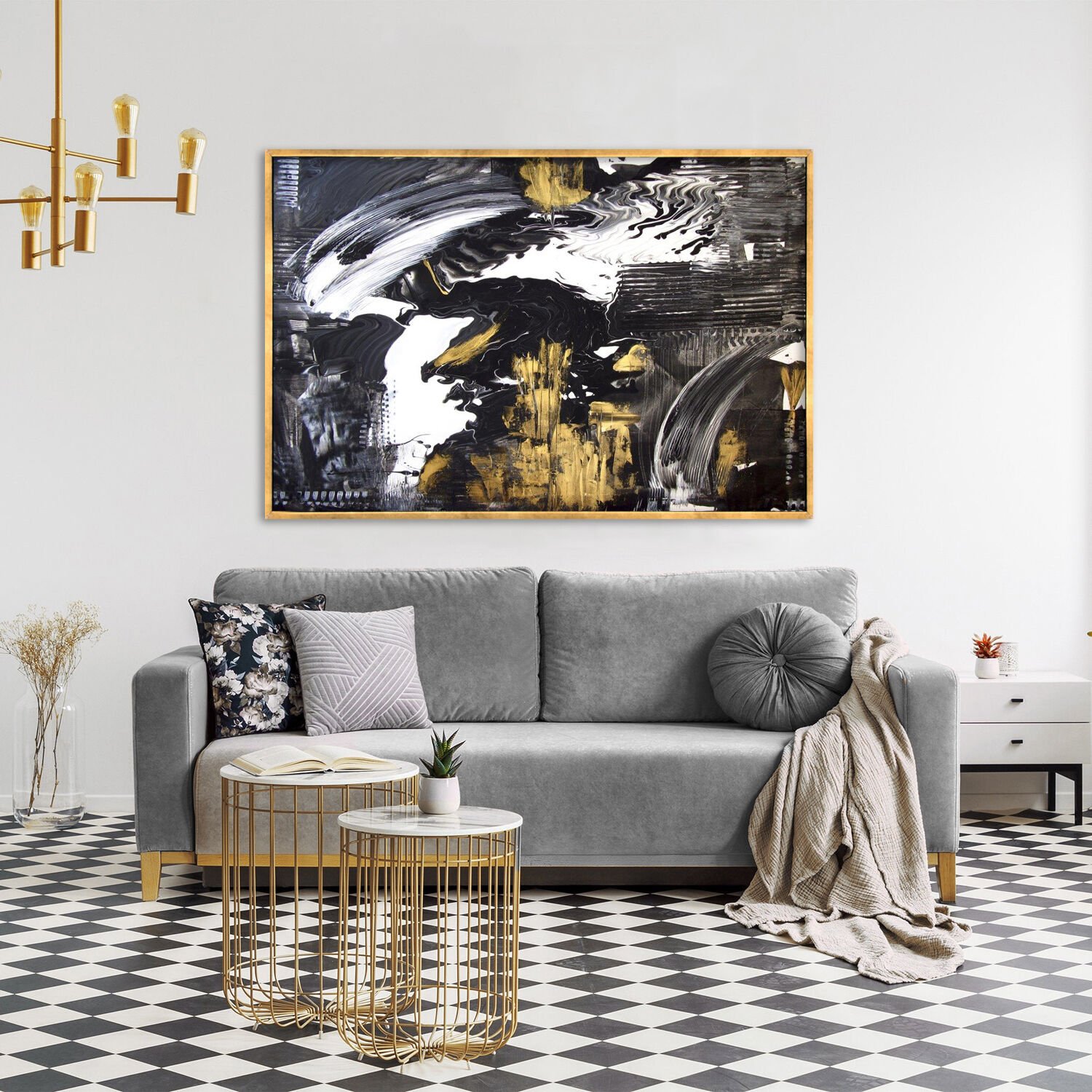 Yağlı boya dokulu soyut  tablo