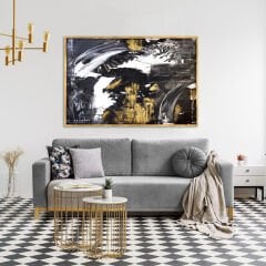 Yağlı boya dokulu soyut  tablo