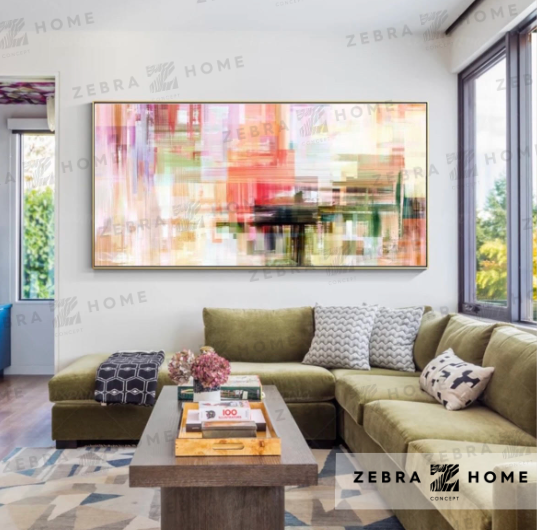 Schaded Colors Pink Yağlı Boya Dokulu Tablo