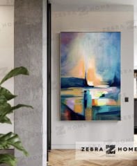 Abstract Ship Yağlı Boya Dokulu Tablo