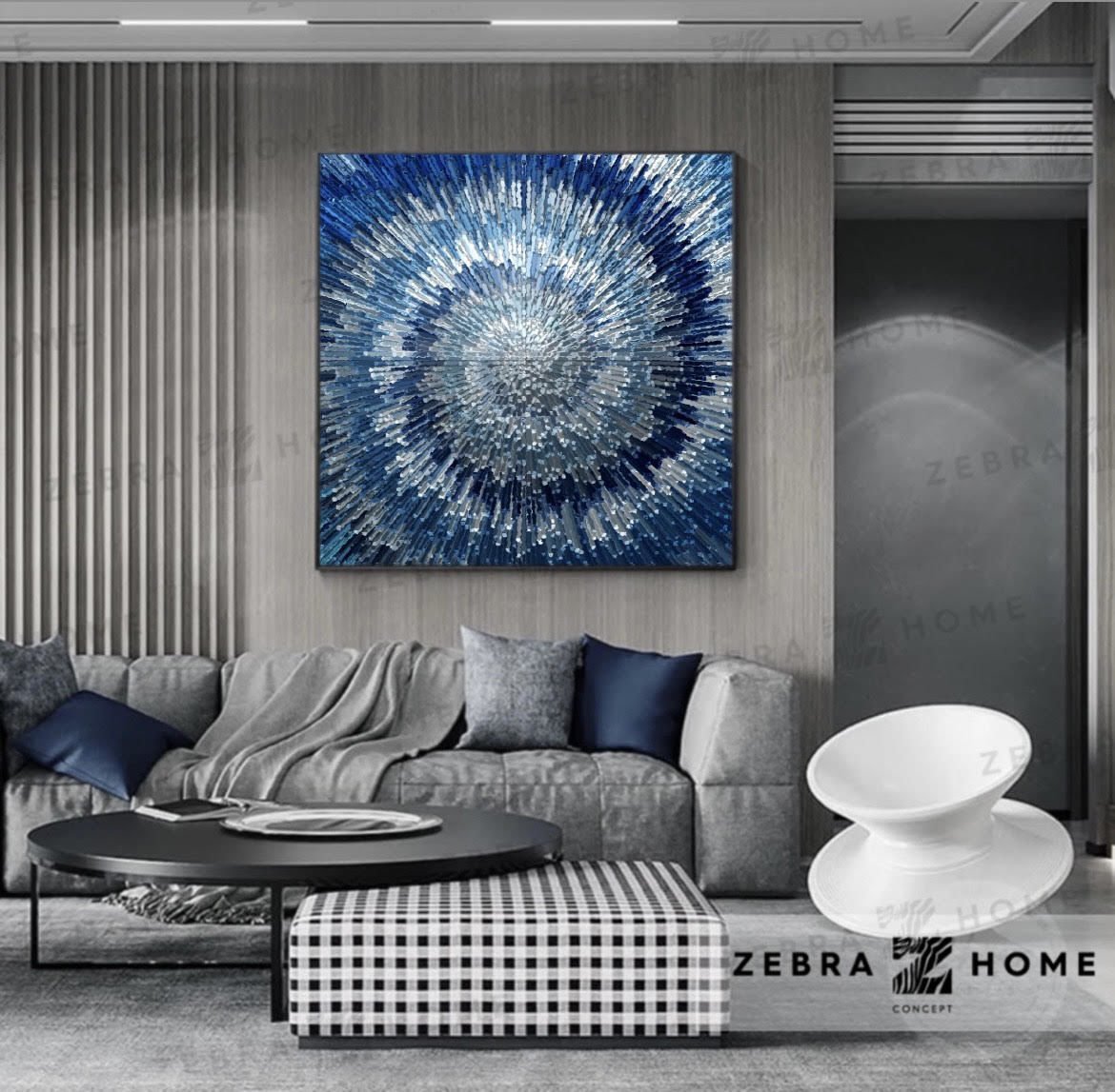 Mavii Derinlik Yağlı Boya Dokulu Tablo